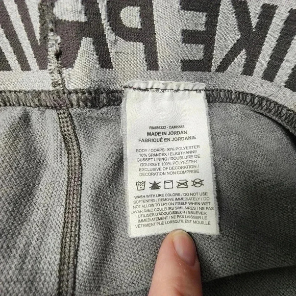 Nike Pro Dry-Fit Men's Size M Charcoal Gray Pants Slim Fit - Picture 5 of 9